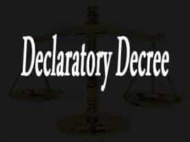 Declaratory decree